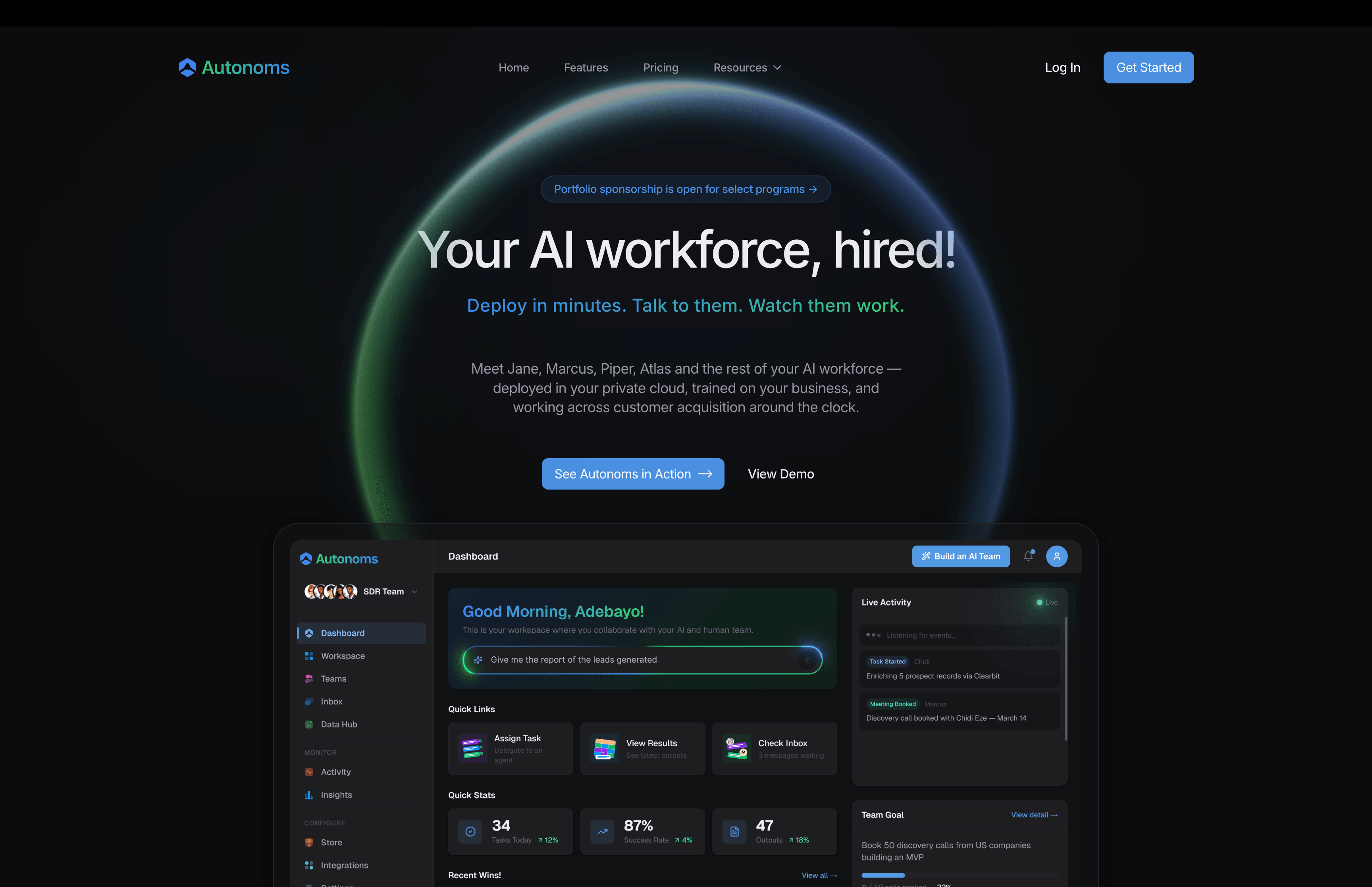 Autonoms AI workforce platform by Loubby AI